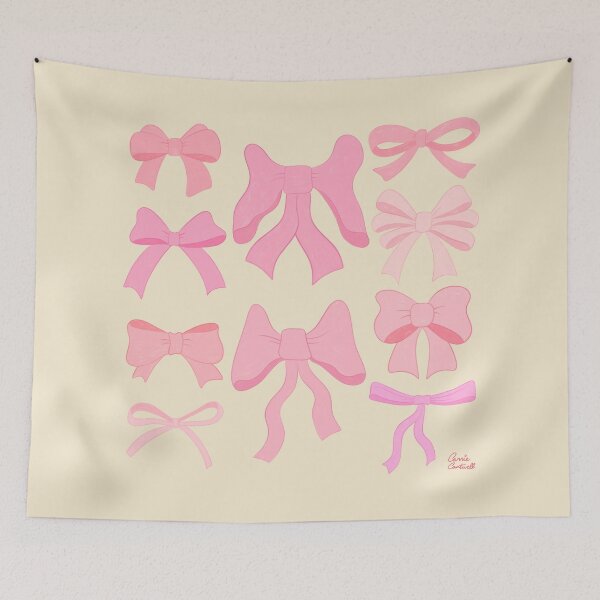 Item preview, Pretty Preppy Pink Bows designed and sold by Carrie Cantwell Art.