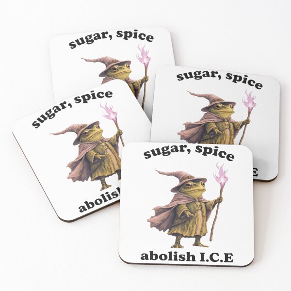 Item preview, Sugar, Spice, Abolish I.C.E - Funny Wizard Frog designed and sold by AMICO77.