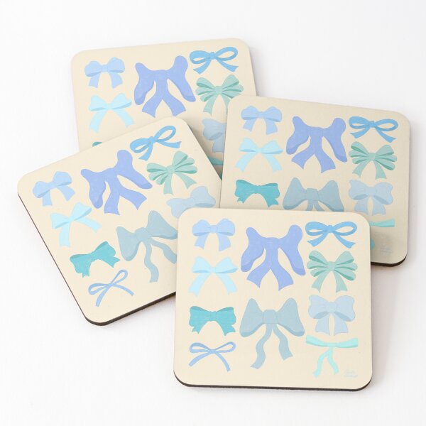 Item preview, Pretty Preppy Blue Bows designed and sold by Carrie Cantwell Art.