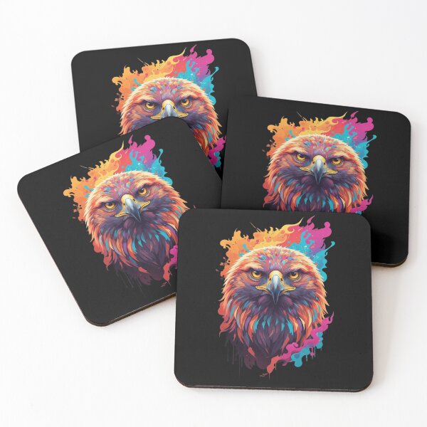 Item preview, Psychedelic Golden Eagle - Colorful Abstract Scottish Wildlife Art designed and sold by Loom on the Loch.
