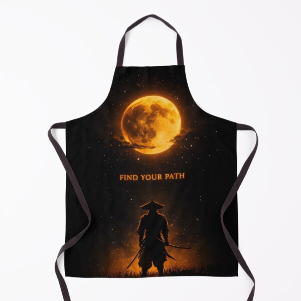 Item preview, Find Your Path Samurai Moon Quote designed and sold by AbstractAuraArt.