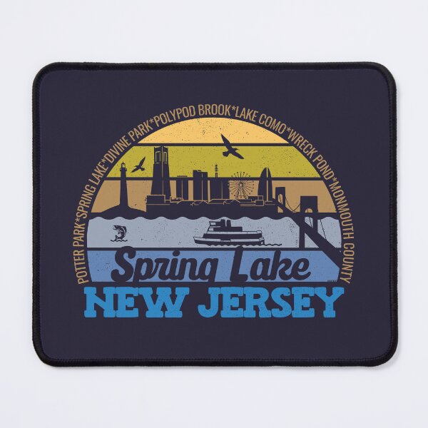 Item preview, Spring Lake New Jersey Sunset Retro Vintage Local Pride Logo designed and sold by CRHPOD20.