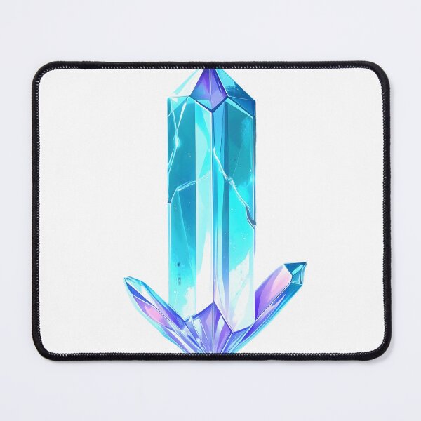 Item preview, Luminous Blue Crystal Quartz Shard Art designed and sold by CrystalVanta.