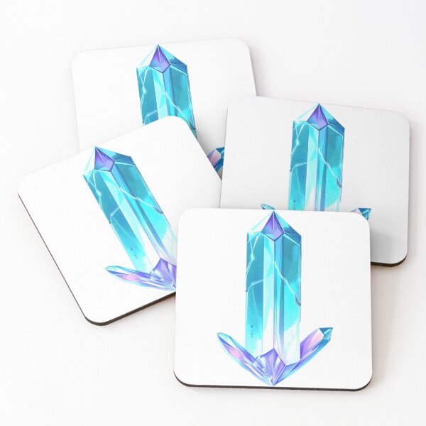 Item preview, Luminous Blue Crystal Quartz Shard Art designed and sold by CrystalVanta.