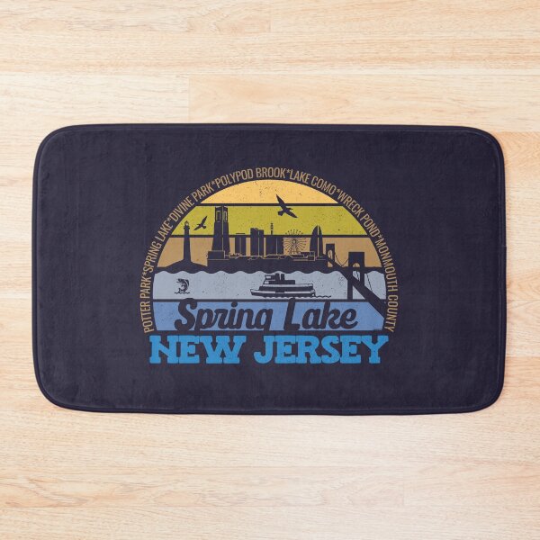 Item preview, Spring Lake New Jersey Sunset Retro Vintage Local Pride Logo designed and sold by CRHPOD20.