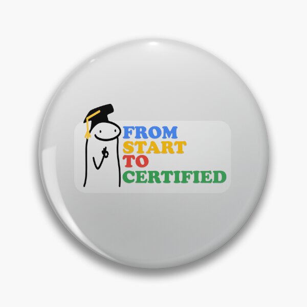 Item preview, From Start to Certified Google Cloud Colors Design | Sticker | Tech Decals | Pin | meme  designed and sold by I am Certified.