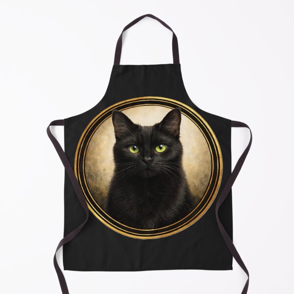 Item preview, Black Cat Midnight Poise – Realistic Cat Circle Art Description: designed and sold by TheJoyfulPen.