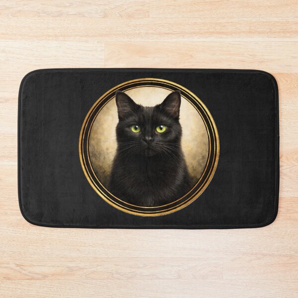 Item preview, Black Cat Midnight Poise – Realistic Cat Circle Art  Description: designed and sold by TheJoyfulPen.