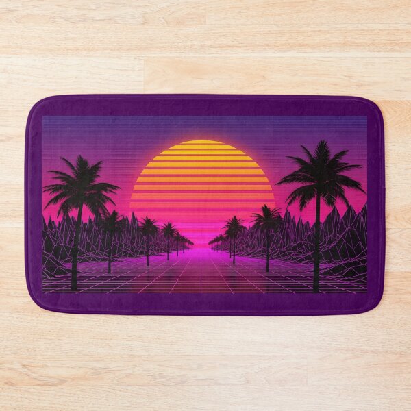 Item preview, Retro Synthwave Sunset Drive with Palm Trees designed and sold by powersunlight.