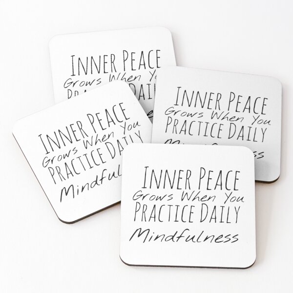 Item preview, Inner Peace Grows When You Practice Daily Mindfulness – Calmness Affirmation designed and sold by Camila  Ardila.