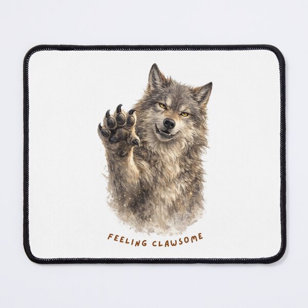 Item preview, Feeling Clawsome – Cute Funny Wolf Design designed and sold by GeoWild Designs.