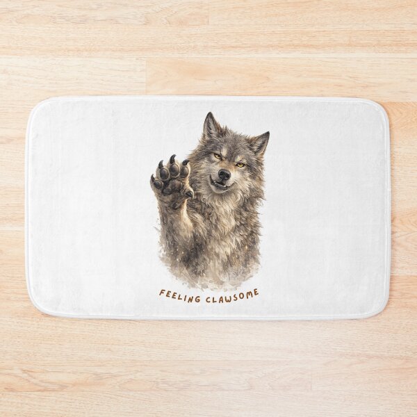 Item preview, Feeling Clawsome – Cute Funny Wolf Design designed and sold by GeoWild Designs.