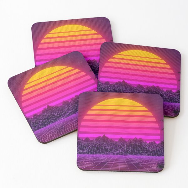 Item preview, Retro Synthwave Sunset Drive with Palm Trees designed and sold by powersunlight.