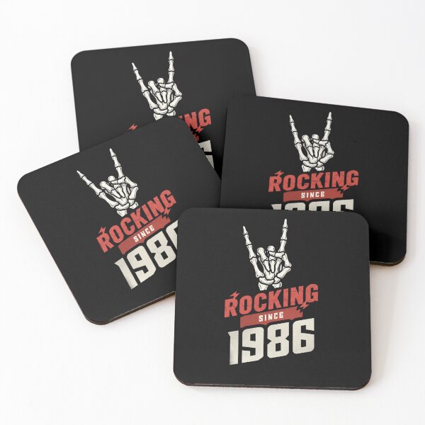 Item preview, Vintage Rocking Since 1986 Metal Horns Birthday designed and sold by LinaValearte.