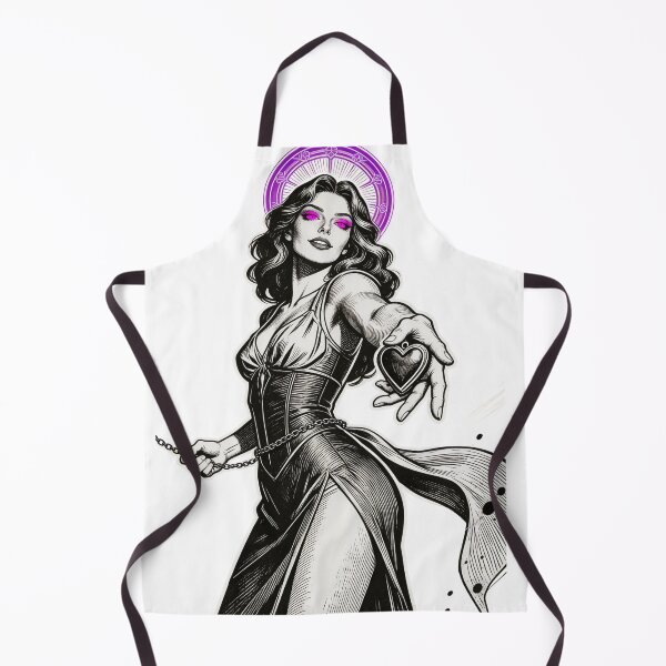 Item preview, aphrodite saint saint of sin lust aesthetic goddess of love temptation ritual gothic engraving hot pink eyes designed and sold by DarkMedieval.