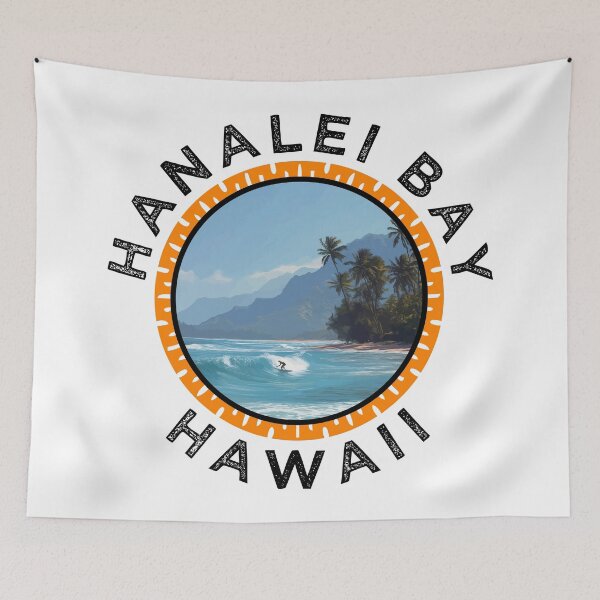 Item preview, Hanalei Bay - Hawaii (with Black Lettering) designed and sold by VelvetRoom.