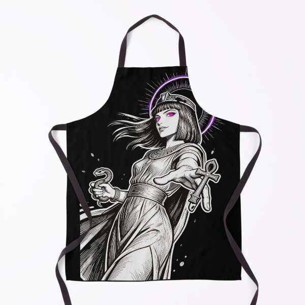 Item preview, cleopatra saint saint of sin serpent queen ankh relic gothic engraving hot pink eyes electric purple halo dark fantasy designed and sold by DarkMedieval.