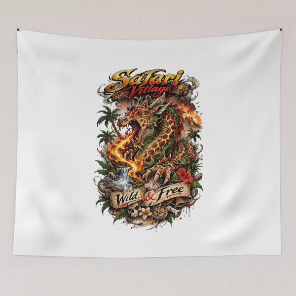 Item preview, Tattoo Dragon Fire Wild and Free  designed and sold by SafariVillage.
