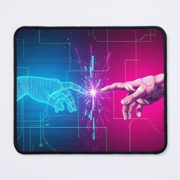 Item preview, The Spark of Connection Human and AI Hands designed and sold by powersunlight.