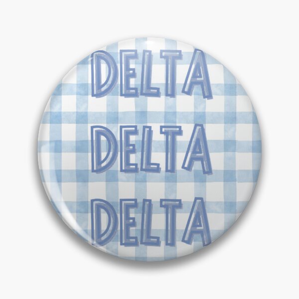 Item preview, Delta Delta Delta Gingham Blue Print designed and sold by Sophab723.