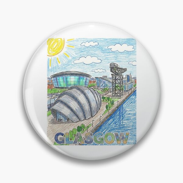 Item preview, Glasgow Skyline Crayon Art - Armadillo, Hydro & Crane Landmarks designed and sold by Loom on the Loch.