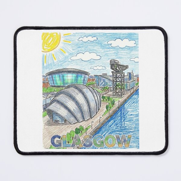 Item preview, Glasgow Skyline Crayon Art - Armadillo, Hydro & Crane Landmarks designed and sold by Loom on the Loch.