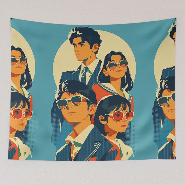 Item preview, Cool Anime Guys with Sunglasses Art designed and sold by Piotrek0001.