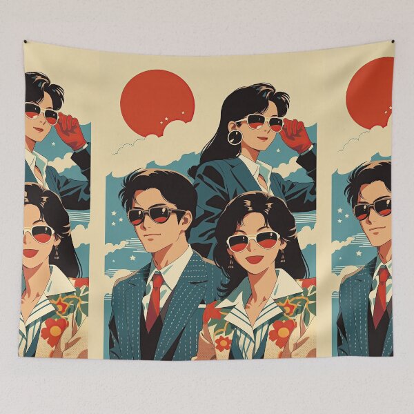 Item preview, Stylish Anime Couple with Sunglasses designed and sold by Piotrek0001.