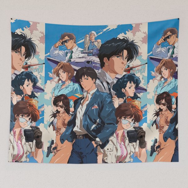 Item preview, Anime Characters Montage Vintage Art designed and sold by Piotrek0001.
