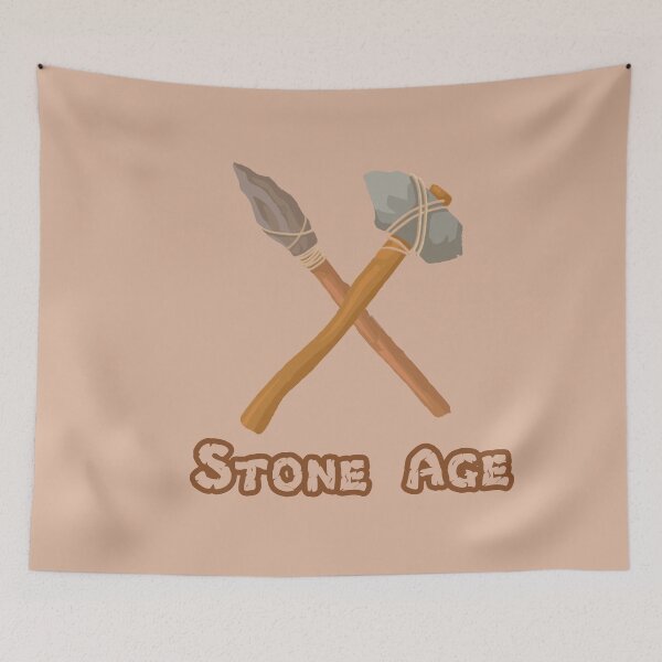 Item preview, Stone Age Primitive Tools Illustration designed and sold by Arturo Daniel Garcia Palomo.