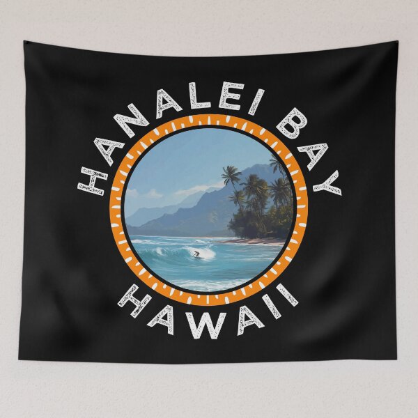 Item preview, Hanalei Bay - Hawaii (with White Lettering) designed and sold by VelvetRoom.