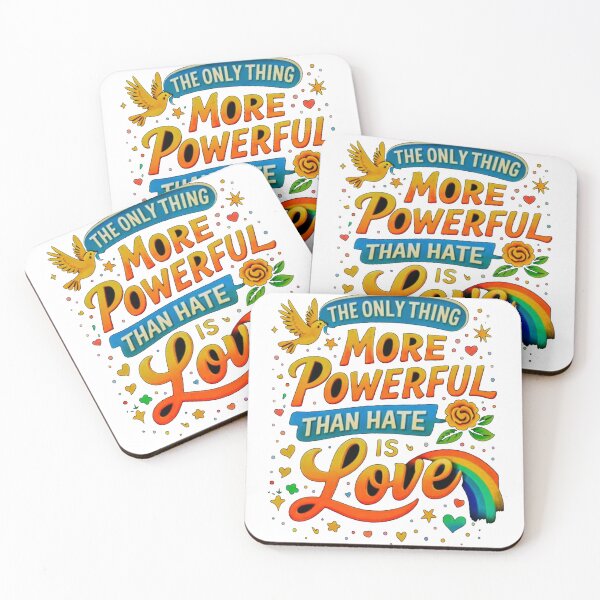 Item preview, the only thing more powerful than hate is love designed and sold by Worldwide4shop.