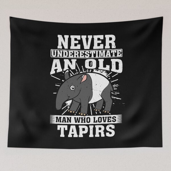 Item preview, Never Underestimate An Old Man Who Loves Tapirs  designed and sold by CosmoKitsch.