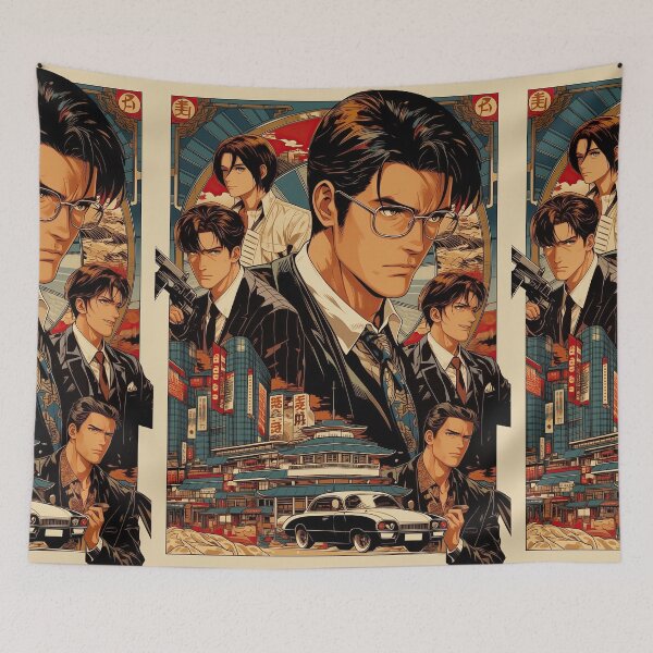 Item preview, Retro Noir Anime Detective Poster designed and sold by Piotrek0001.
