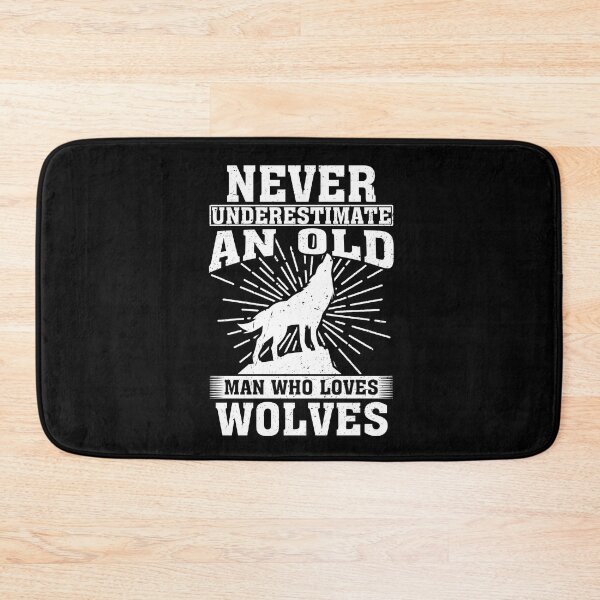 Item preview, Never Underestimate An Old Man Who Loves Wolves  designed and sold by CosmoKitsch.