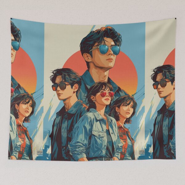 Item preview, Cool Anime Guy with Sunglasses Poster designed and sold by Piotrek0001.