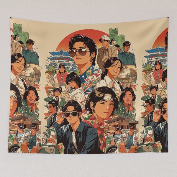 Item preview, Busy 80s Anime Character Montage designed and sold by Piotrek0001.