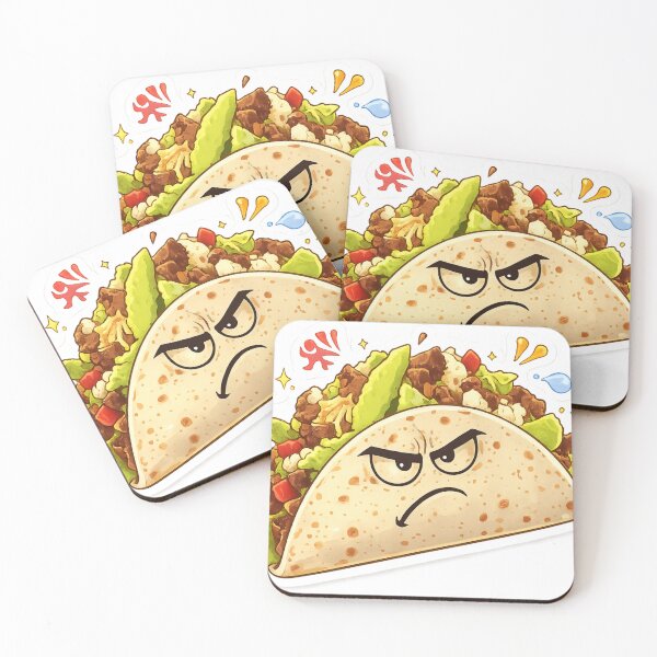 Item preview, Grumpy Taco Cute Food Humor designed and sold by Rebekah Kaiser.