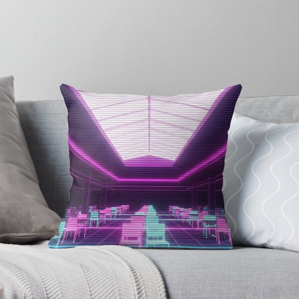 Item preview, Neon Vaporwave Liminal Space Mall Food Court designed and sold by powersunlight.