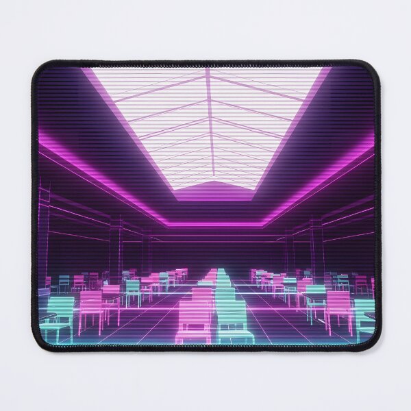 Item preview, Neon Vaporwave Liminal Space Mall Food Court designed and sold by powersunlight.