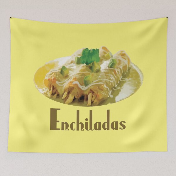 Item preview, Colorful Enchiladas Mexican Food Illustration designed and sold by Arturo Daniel Garcia Palomo.