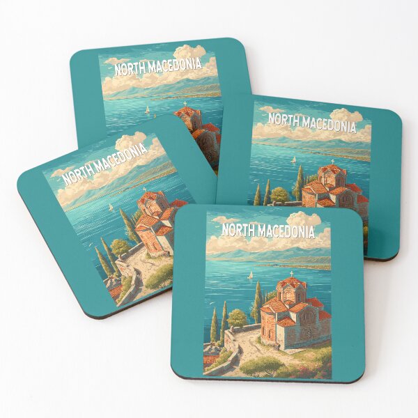 Item preview, North Macedonia Illustration Travel Art Vintage designed and sold by KrisSidDesigns.