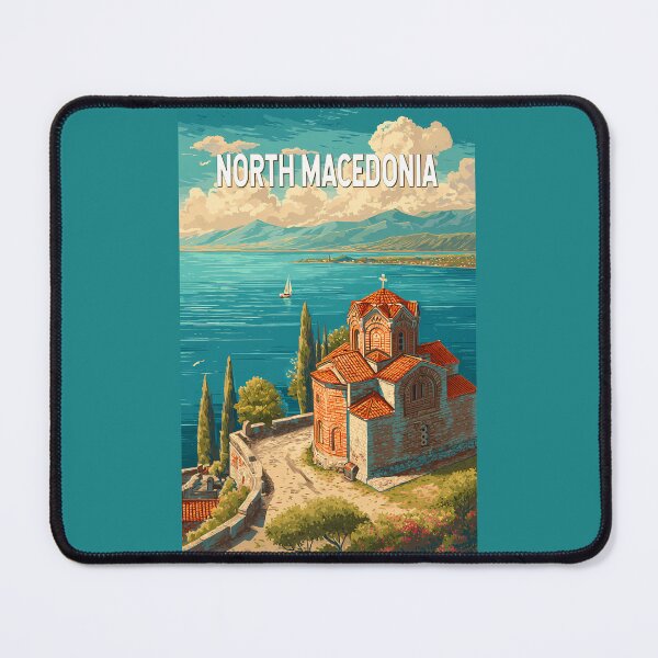 Item preview, North Macedonia Illustration Travel Art Vintage designed and sold by KrisSidDesigns.
