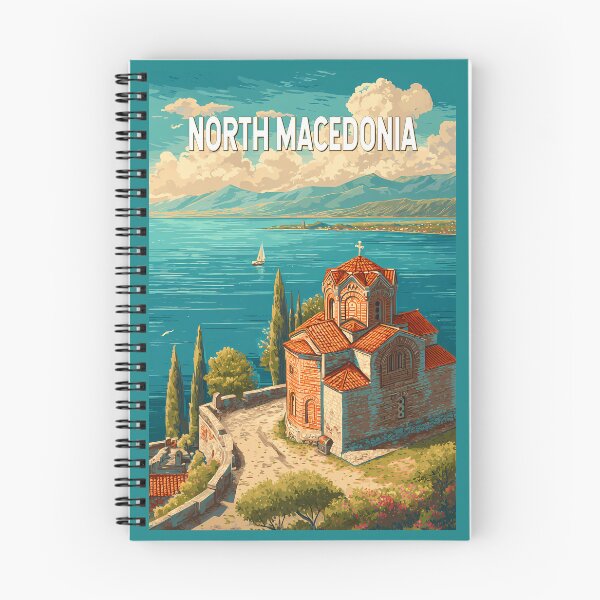 Item preview, North Macedonia Illustration Travel Art Vintage designed and sold by KrisSidDesigns.