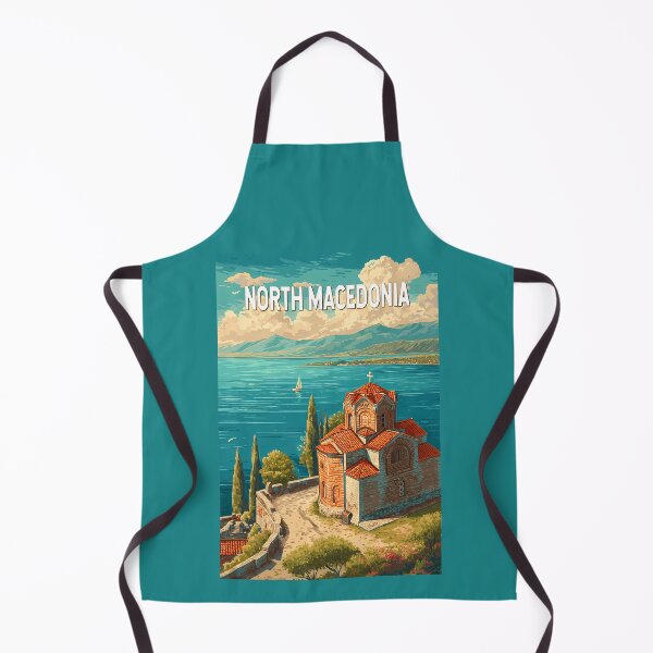 Item preview, North Macedonia Illustration Travel Art Vintage designed and sold by KrisSidDesigns.