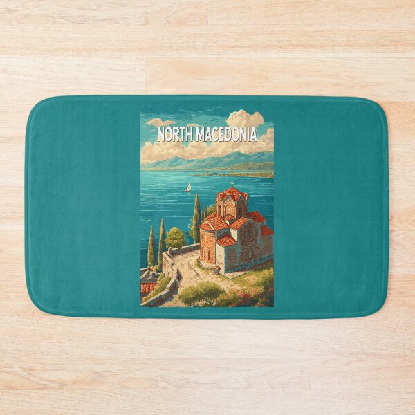 Item preview, North Macedonia Illustration Travel Art Vintage designed and sold by KrisSidDesigns.