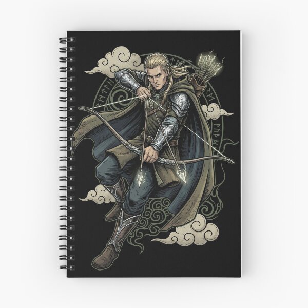 Artikelvorschau, Legolas LOTR Fan-Art – Porträt eines großen, schlanken Elfen-Bogenschützen mit goldenem Haar entworfen und verkauft von Senpaiwaves.