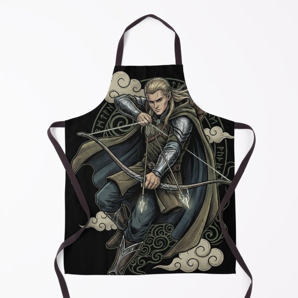 Item preview, Legolas LOTR Fan Art – Tall Lithe Elf Archer Golden Hair Portrait designed and sold by Senpaiwaves.