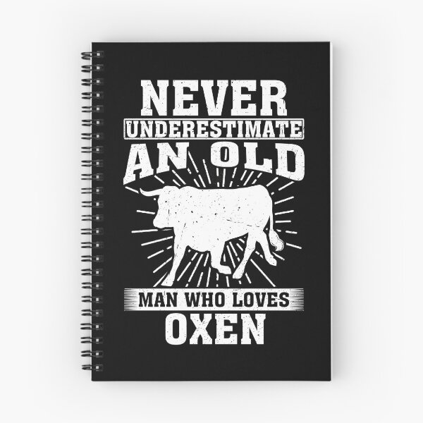 Item preview, ever Underestimate An Old Man Who Loves Oxen  designed and sold by CosmoKitsch.