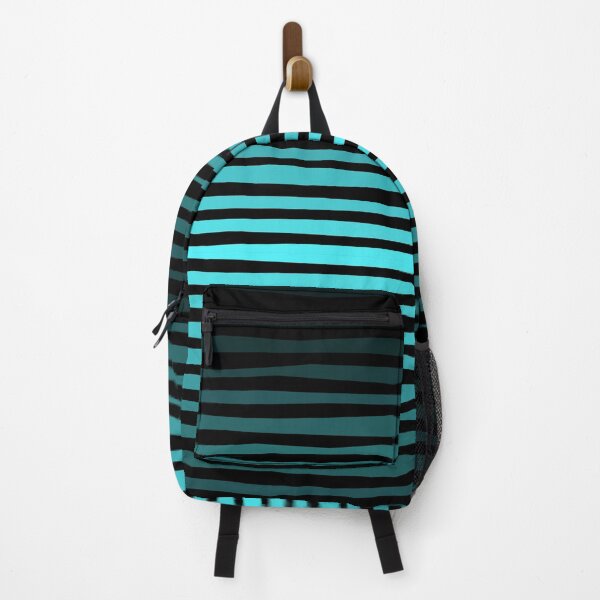 Item preview, Teal & Black Striped Pattern – Dark Minimal Aesthetic designed and sold by dfly-creations.